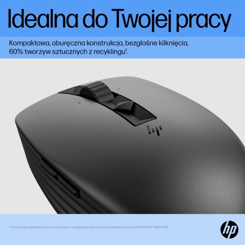 Hewlett-Packard Mysz HP 710 Rechargeable Silent Mouse Black bezprzewodowa z akumulatorem czarna 6E6F2AA Hewlett-Packard Mysz HP 710 Rechargeable Silent Mouse Black bezprzewodowa z akumulatorem czarna 6E6F2AA
