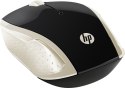 Hewlett-Packard Mysz HP Wireless Mouse 200 Silk Gold bezprzewodowa czarno-złota 2HU83AA
