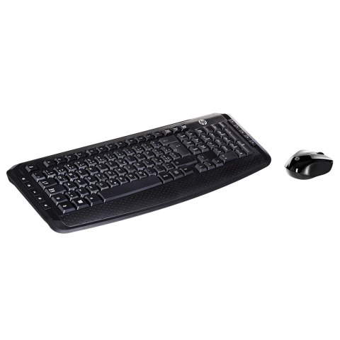Hewlett-Packard Zestaw klawiatura + mysz HP Wireless Keyboard and Mouse 300 bezprzewodowe czarne Polish Layout 3ML04AA#AKD Hewlett-Packard Zestaw klawiatura + mysz HP Wireless Keyboard and Mouse 300 bezprzewodowe czarne Polish Layout 3ML04AA#AKD