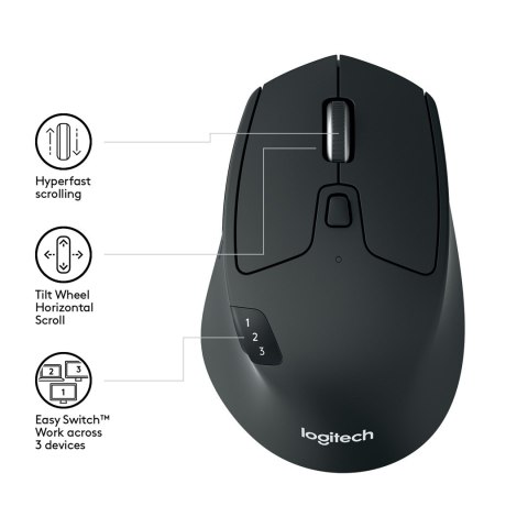 Logitech Mysz Logitech M720 TRIATHLON 910-004791 (optyczna; 1000 DPI; kolor czarny) Logitech Mysz Logitech M720 TRIATHLON 910-004791 (optyczna; 1000 DPI; kolor czarny)