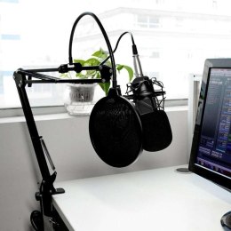 Media tech MEDIA-TECH MIKROFON POJEMNOŚCIOWY KIERUNKOWY Z ZESTAWEM AKCESORIÓW SREBRNY MT397S