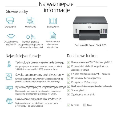 Hewlett-Packard Urządzenie wielofunkcyjne Hp Smart Tank 720 Hewlett-Packard Urządzenie wielofunkcyjne Hp Smart Tank 720