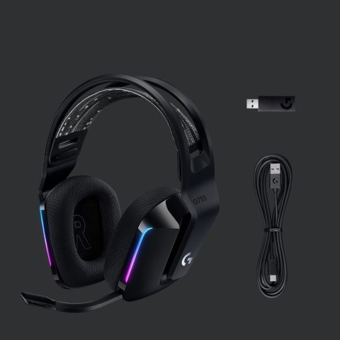 Logitech Słuchawki Logitech G733 Lightspeed Black Logitech Słuchawki Logitech G733 Lightspeed Black