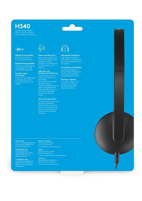 Logitech Słuchawki Logitech H340 981-000475 (kolor czarny) Logitech Słuchawki Logitech H340 981-000475 (kolor czarny)