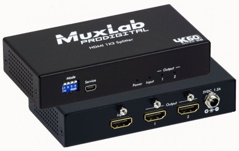 MuxLab MUXLAB SPLITTER HDMI 1X2, 4K/60 (500425)