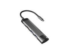 NATEC NATEC MULTIPORT FOWLER GO USB-C -> HUB USB 3.0 X2, HDMI 4K, USB-C PD, RJ45 NMP-1985