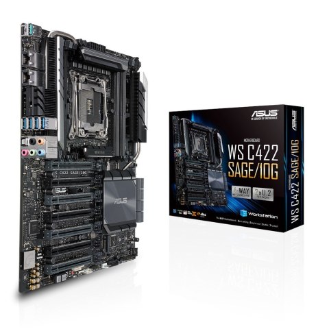 ASUS ASUS WS C422 SAGE/10G, Intel C422, 1x Intel Socket 2066, 8x DDR4 2666 RDIMM/LRDIMM, 7 x PCIe 3.0, VIDIA 4-Way SLI/AMD 4-Way Cros ASUS ASUS WS C422 SAGE/10G, Intel C422, 1x Intel Socket 2066, 8x DDR4 2666 RDIMM/LRDIMM, 7 x PCIe 3.0, VIDIA 4-Way SLI/AMD 4-Way Cros