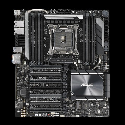 ASUS ASUS WS C422 SAGE/10G, Intel C422, 1x Intel Socket 2066, 8x DDR4 2666 RDIMM/LRDIMM, 7 x PCIe 3.0, VIDIA 4-Way SLI/AMD 4-Way Cros ASUS ASUS WS C422 SAGE/10G, Intel C422, 1x Intel Socket 2066, 8x DDR4 2666 RDIMM/LRDIMM, 7 x PCIe 3.0, VIDIA 4-Way SLI/AMD 4-Way Cros