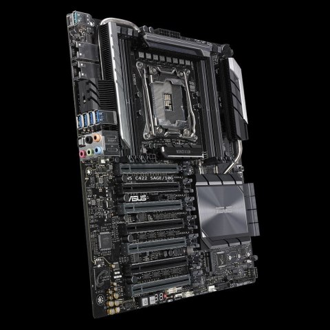 ASUS ASUS WS C422 SAGE/10G, Intel C422, 1x Intel Socket 2066, 8x DDR4 2666 RDIMM/LRDIMM, 7 x PCIe 3.0, VIDIA 4-Way SLI/AMD 4-Way Cros ASUS ASUS WS C422 SAGE/10G, Intel C422, 1x Intel Socket 2066, 8x DDR4 2666 RDIMM/LRDIMM, 7 x PCIe 3.0, VIDIA 4-Way SLI/AMD 4-Way Cros