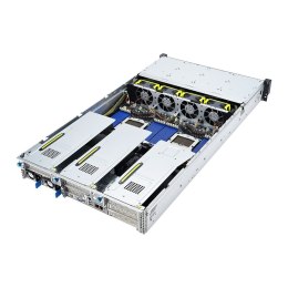 ASUS Platforma Asus Rack (2U) RS720A-E12-RS24U AMD Epyc 9004 (24x NVMe, 2xM.2, 3xGPU, 2x10Gbe, IPMI, 1+1 2600W)