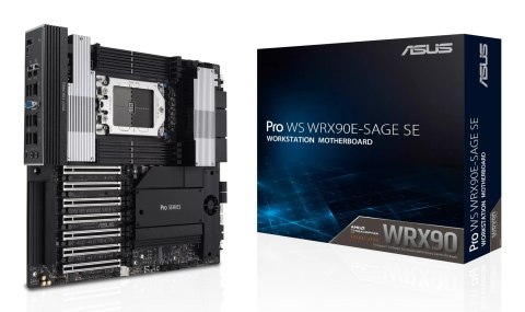 ASUS Płyta główna Asus Pro WS WRX90E-SAGE SE 1x sTR5 AMD ryzen Threadripper PRO 7000 SoC (8x DIMM, 4x SATA, 2x SlimSAS, 4xM.2, 2x10Gb ASUS Płyta główna Asus Pro WS WRX90E-SAGE SE 1x sTR5 AMD ryzen Threadripper PRO 7000 SoC (8x DIMM, 4x SATA, 2x SlimSAS, 4xM.2, 2x10Gb
