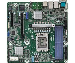 Asrock Płyta główna ASRock W680D4U 1x LGA1700 Intel Core 12/13gen W680 (4xDIMM, SATA, 1xM.2, 2x1GbE, IPMI)