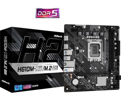 Asrock Płyta główna ASRock H610M-H2/M.2 D5 Asrock Płyta główna ASRock H610M-H2/M.2 D5