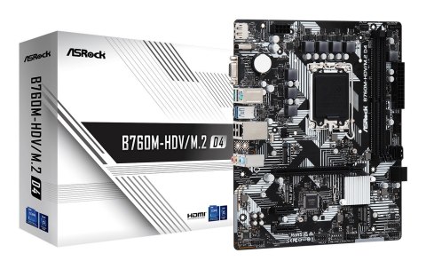 Asrock Płyta główna Asrock B760M-HDV/M.2 D4 Asrock Płyta główna Asrock B760M-HDV/M.2 D4