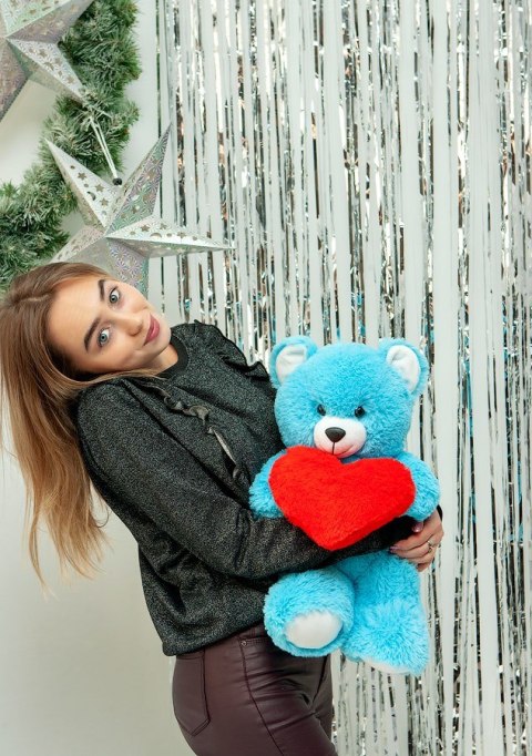 Go Gift Miś FRANK 50cm niebieski Go Gift Miś FRANK 50cm niebieski