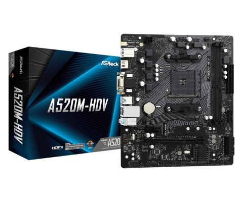 Asrock Płyta główna Asrock A520M-HDV Asrock Płyta główna Asrock A520M-HDV