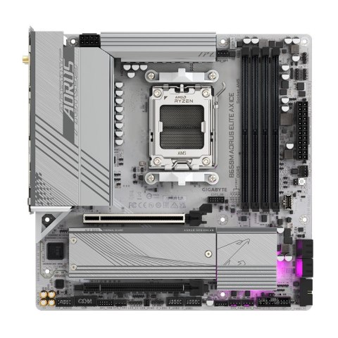 Gigabyte Płyta główna Gigabyte B650M AORUS ELITE AX ICE Gigabyte Płyta główna Gigabyte B650M AORUS ELITE AX ICE