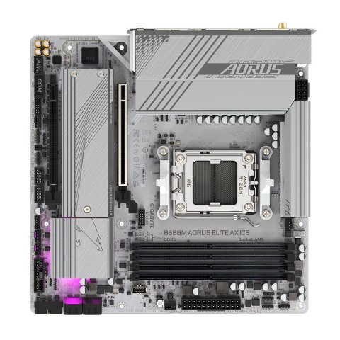 Gigabyte Płyta główna Gigabyte B650M AORUS ELITE AX ICE Gigabyte Płyta główna Gigabyte B650M AORUS ELITE AX ICE