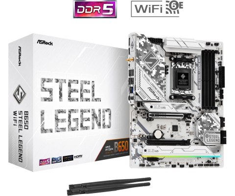 Asrock Płyta główna Asrock B650 STEEL LEGEND WIFI Asrock Płyta główna Asrock B650 STEEL LEGEND WIFI
