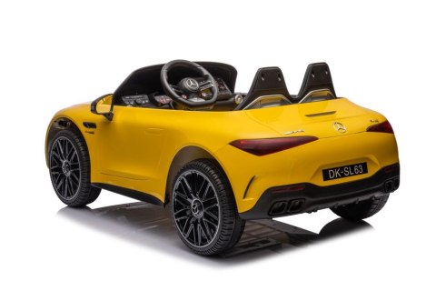 LEAN CARS Auto Na Akumulator Mercedes AMG SL63 Żółty Lakierowany LEAN CARS Auto Na Akumulator Mercedes AMG SL63 Żółty Lakierowany