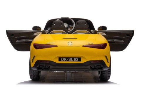LEAN CARS Auto Na Akumulator Mercedes AMG SL63 Żółty Lakierowany LEAN CARS Auto Na Akumulator Mercedes AMG SL63 Żółty Lakierowany