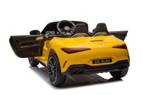 LEAN CARS Auto Na Akumulator Mercedes AMG SL63 Żółty Lakierowany LEAN CARS Auto Na Akumulator Mercedes AMG SL63 Żółty Lakierowany