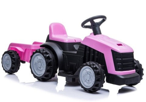 LEAN CARS Traktor z Przyczepą na Akumulator TR1908T Różowy LEAN CARS Traktor z Przyczepą na Akumulator TR1908T Różowy