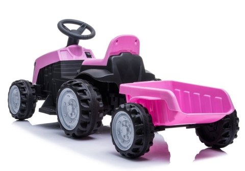LEAN CARS Traktor z Przyczepą na Akumulator TR1908T Różowy LEAN CARS Traktor z Przyczepą na Akumulator TR1908T Różowy