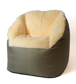 Go Gift Pufa worek sako FLUFFY kremowy XXL 140x90