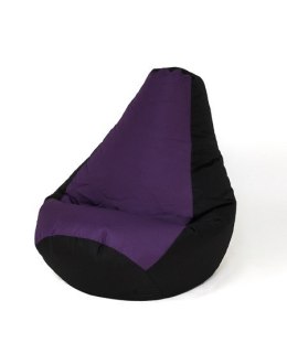 Go Gift Pufa worek sako GRUSZA czarny-fiolet XL 130x90