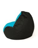 Go Gift Pufa worek sako GRUSZA czarny-niebieski XL 130x90