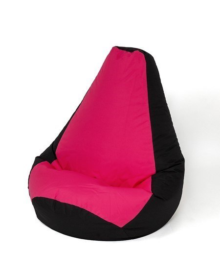Go Gift Pufa worek sako GRUSZA czarny-różowy XXL 140x100