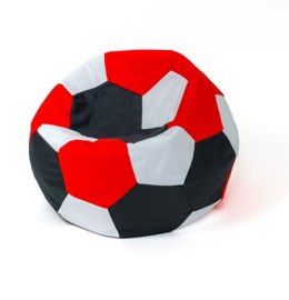 Go Gift Pufa worek sako PIŁKA biały-czarny-czerwony XXL 140