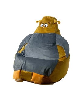 Go Gift Pufa worek sako SOWA złoty-szary L 105x80