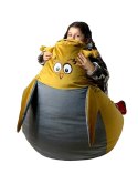 Go Gift Pufa worek sako SOWA złoty-szary XL 130x90