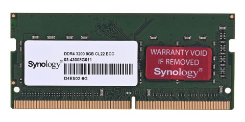 Synology Synology 8GB DDR4 ECC Unbuffered SODIMM (DS1823xs+, DS923+, DS723+, RS822RP+, RS822+, DS3622xs+, DS2422+, DS1522+) D4ES02-8G Synology Synology 8GB DDR4 ECC Unbuffered SODIMM (DS1823xs+, DS923+, DS723+, RS822RP+, RS822+, DS3622xs+, DS2422+, DS1522+) D4ES02-8G