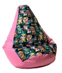 Go Gift Pufa worek sako GRUSZA DRUK róż-psi patrol XL 130x90