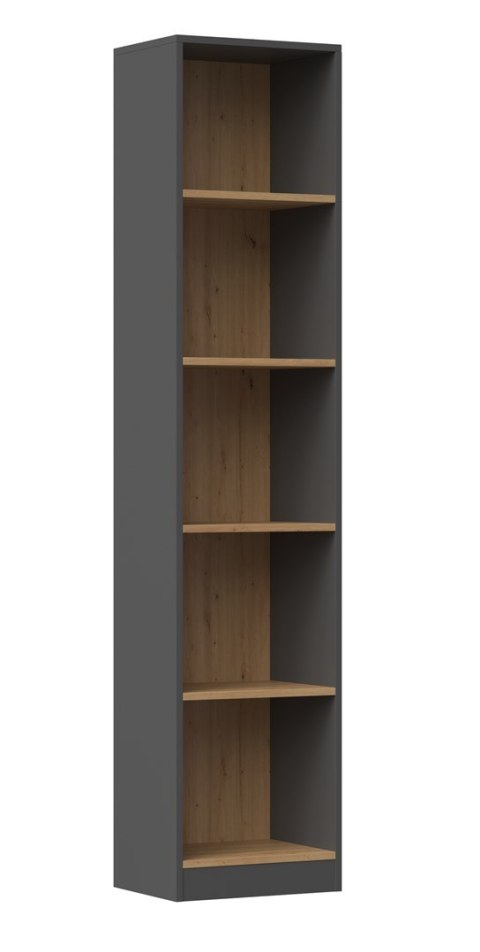 TOP E SHOP Regał R40 40x30xH181 antracyt/artisan