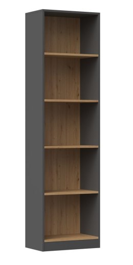 TOP E SHOP Regał R50 50x30xH181 antracyt/artisan