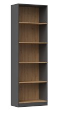 TOP E SHOP Regał R60 60x30xH182 antracyt/artisan