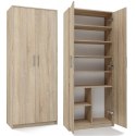 TOP E SHOP Szafa aktowa OLIV 2D 74x35xH180 sonoma