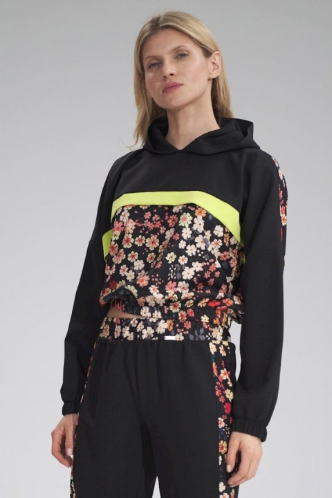 Bluza Damska Model M757 Black/Wzór 122 - Figl Bluza Damska Model M757 Black/Wzór 122 - Figl
