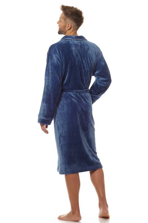 Szlafrok Męski Model Luca 2111 Navy - L&L collection Szlafrok Męski Model Luca 2111 Navy - L&L collection