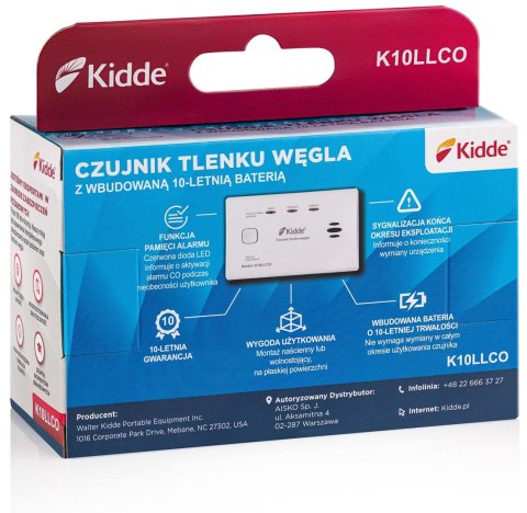 Kidde Czujnik dymu i tlenku węgla K10LLCO KIDDE Kidde Czujnik dymu i tlenku węgla K10LLCO KIDDE