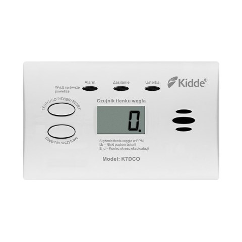 Kidde Czujnik tlenku węgla z wyświetl. LCD K7DCO Kidde Kidde Czujnik tlenku węgla z wyświetl. LCD K7DCO Kidde