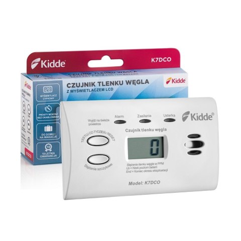 Kidde Czujnik tlenku węgla z wyświetl. LCD K7DCO Kidde Kidde Czujnik tlenku węgla z wyświetl. LCD K7DCO Kidde