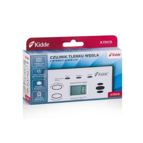 Kidde Czujnik tlenku węgla z wyświetl. LCD K7DCO Kidde Kidde Czujnik tlenku węgla z wyświetl. LCD K7DCO Kidde