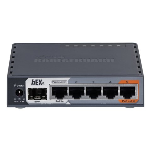 MikroTik Router Mikrotik hEX S (RB760iGS) Total Ethernet Ports:6; Architecture:MMIPS; CPU core:2 MikroTik Router Mikrotik hEX S (RB760iGS) Total Ethernet Ports:6; Architecture:MMIPS; CPU core:2
