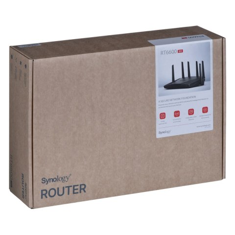 Synology Synology Router RT6600ax, Wi-Fi 6, IEEE 802.11a/b/g/n/ac/ax, 1x 2.5GbE, 3x 1GbE, 1xUSB 3.2, Dual WAN, Three-band router Synology Synology Router RT6600ax, Wi-Fi 6, IEEE 802.11a/b/g/n/ac/ax, 1x 2.5GbE, 3x 1GbE, 1xUSB 3.2, Dual WAN, Three-band router