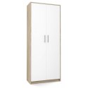 TOP E SHOP Szafa aktowa OLIV 2D 74x35xH180 sonoma/biały
